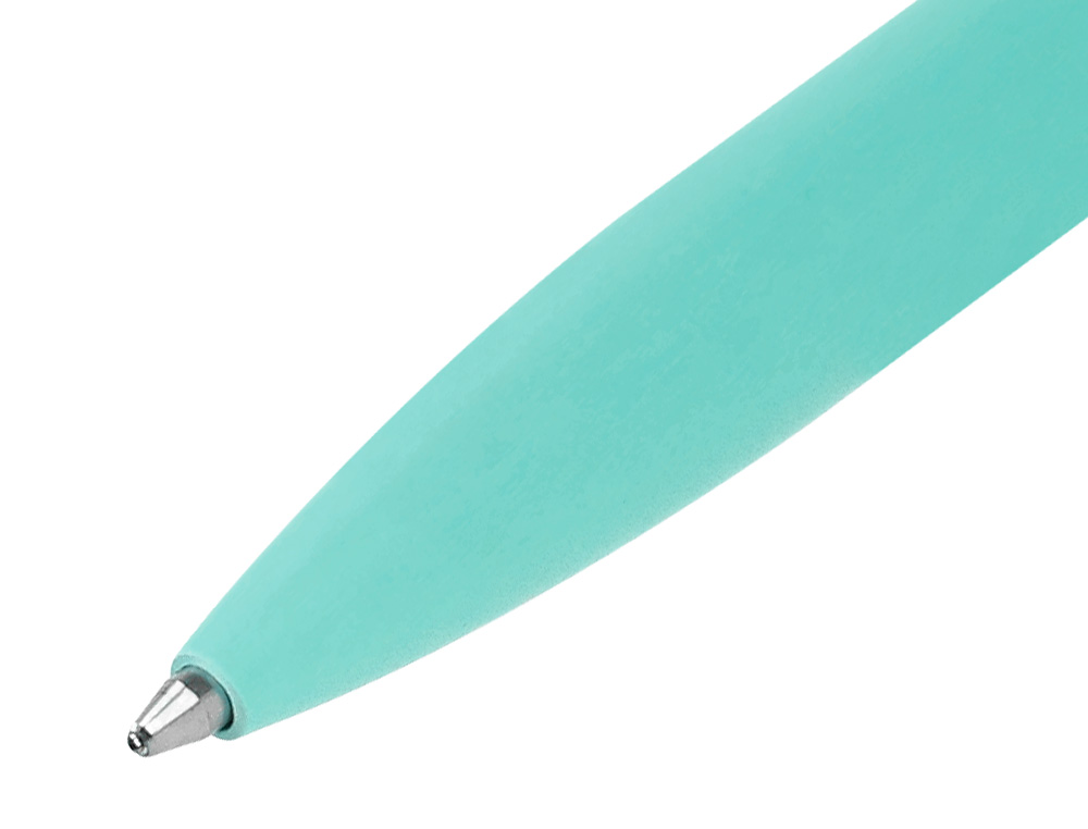 STYLO-BILLE BELIUS BARI POINTE 1 MM ENCRE BLEU COLORIS BLEU PASTEL BOITE CADEAU DE 2 U