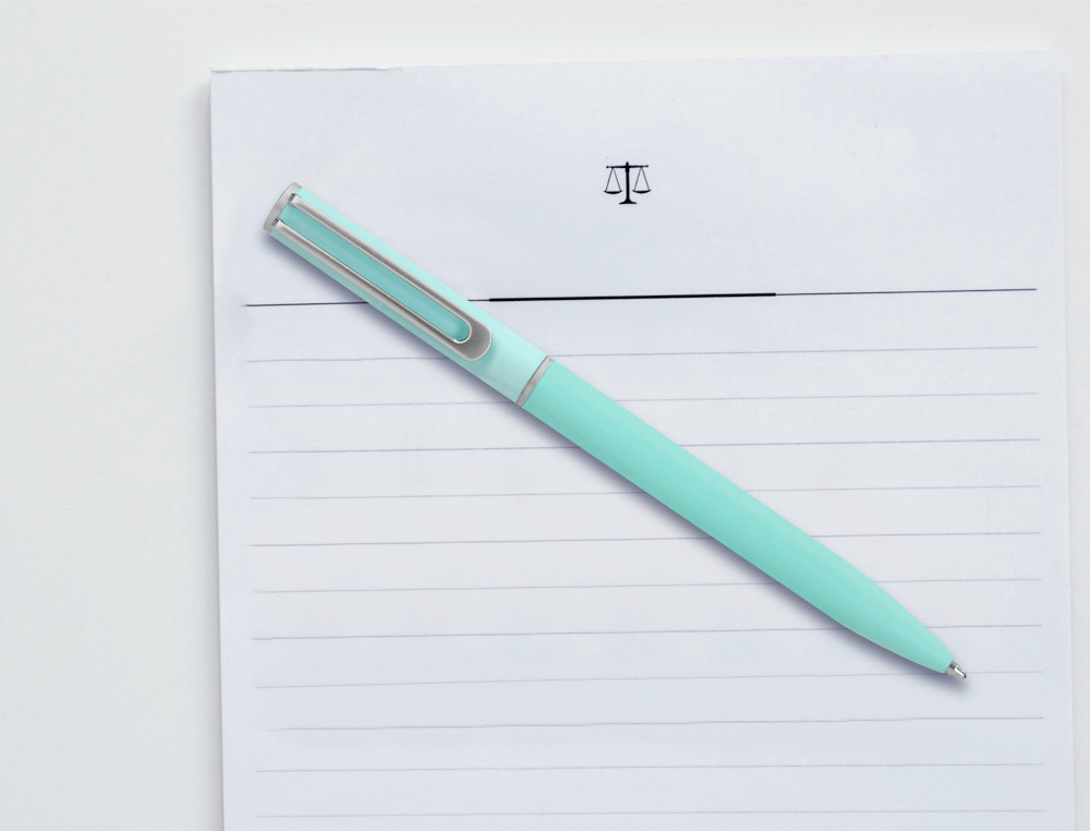 STYLO-BILLE BELIUS BARI POINTE 1 MM ENCRE BLEU COLORIS BLEU PASTEL BOITE CADEAU DE 2 U