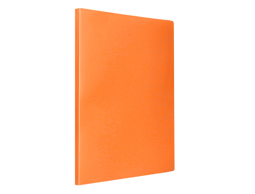 PROTEGE-DOCUMENTS LIDERPAPEL POLYPROPYLENE COUVERTURE FLEXIBLE 40 POCHETTES FIXES A4 220X297MM ORANGE FLUO