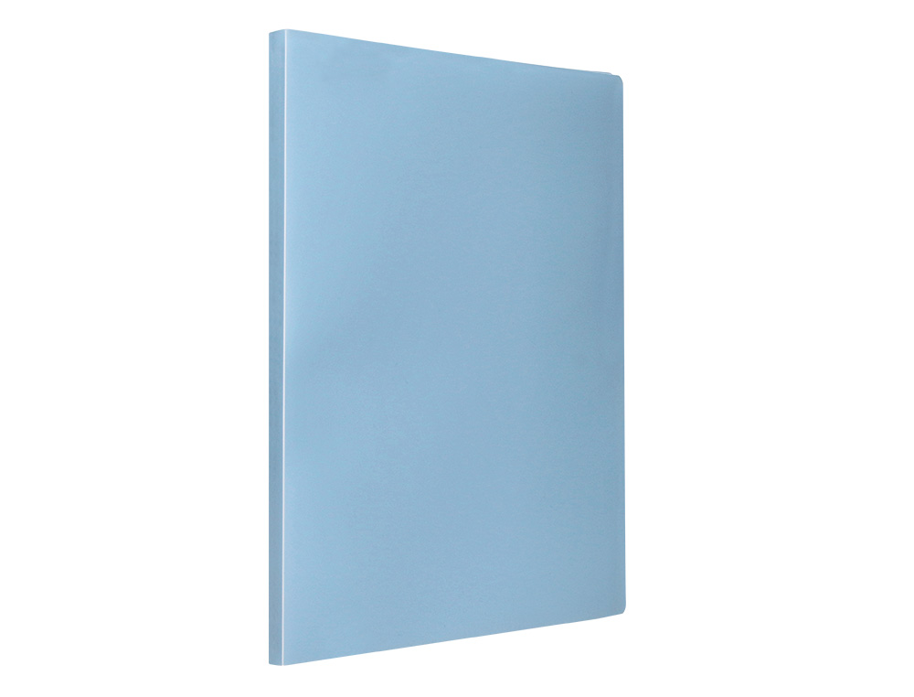 PROTEGE-DOCUMENTS LIDERPAPEL POLYPROPYLENE COUVERTURE FLEXIBLE 40 POCHETTES FIXES A4 220X297MM BLEU CIEL OPAQUE