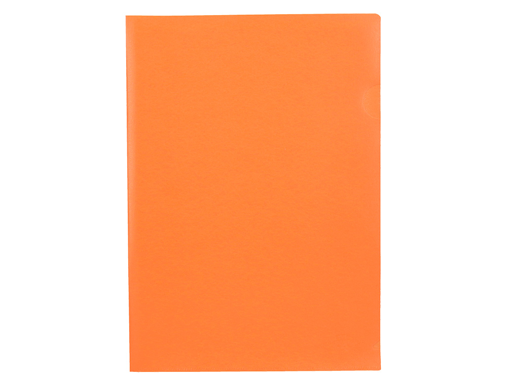 POCHETTE COIN LIDERPAPEL POLYPROPYLENE 180 MICRONS A4  210X297MM CAPACITE 20F        COLORIS ORANGE FLUO