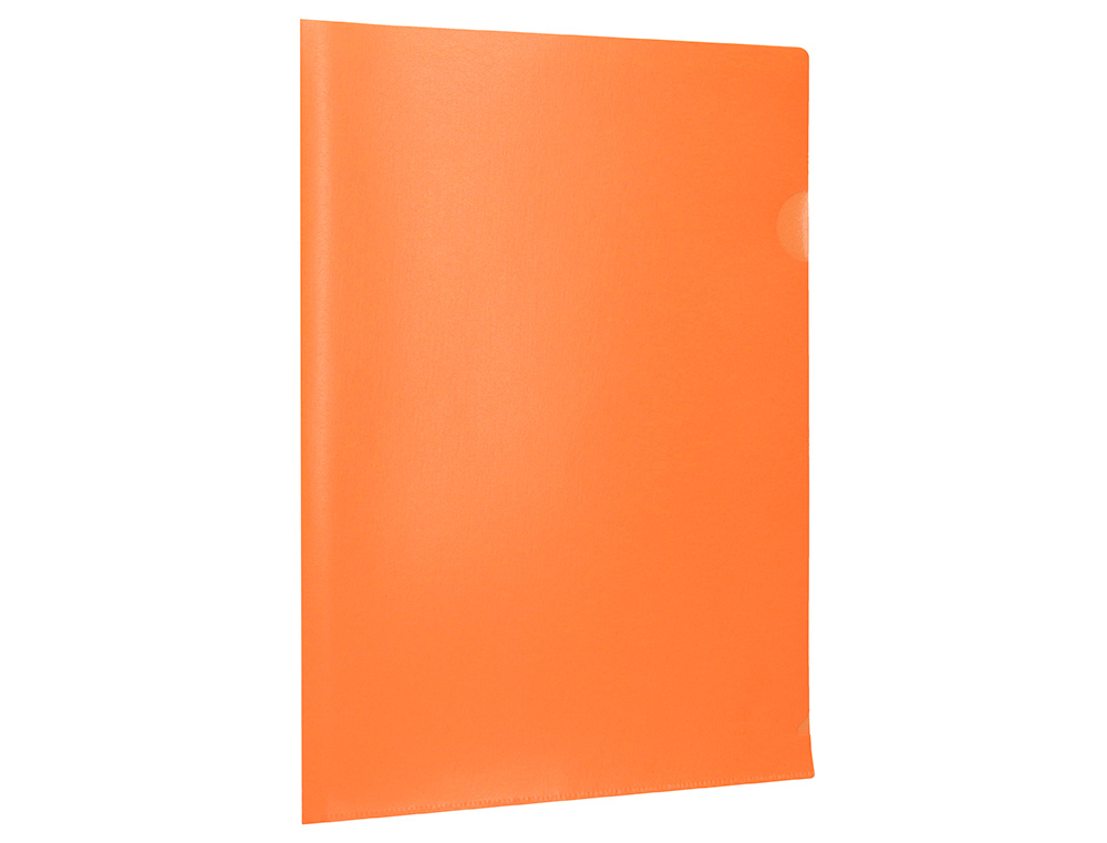 POCHETTE COIN LIDERPAPEL POLYPROPYLENE 180 MICRONS A4  210X297MM CAPACITE 20F        COLORIS ORANGE FLUO