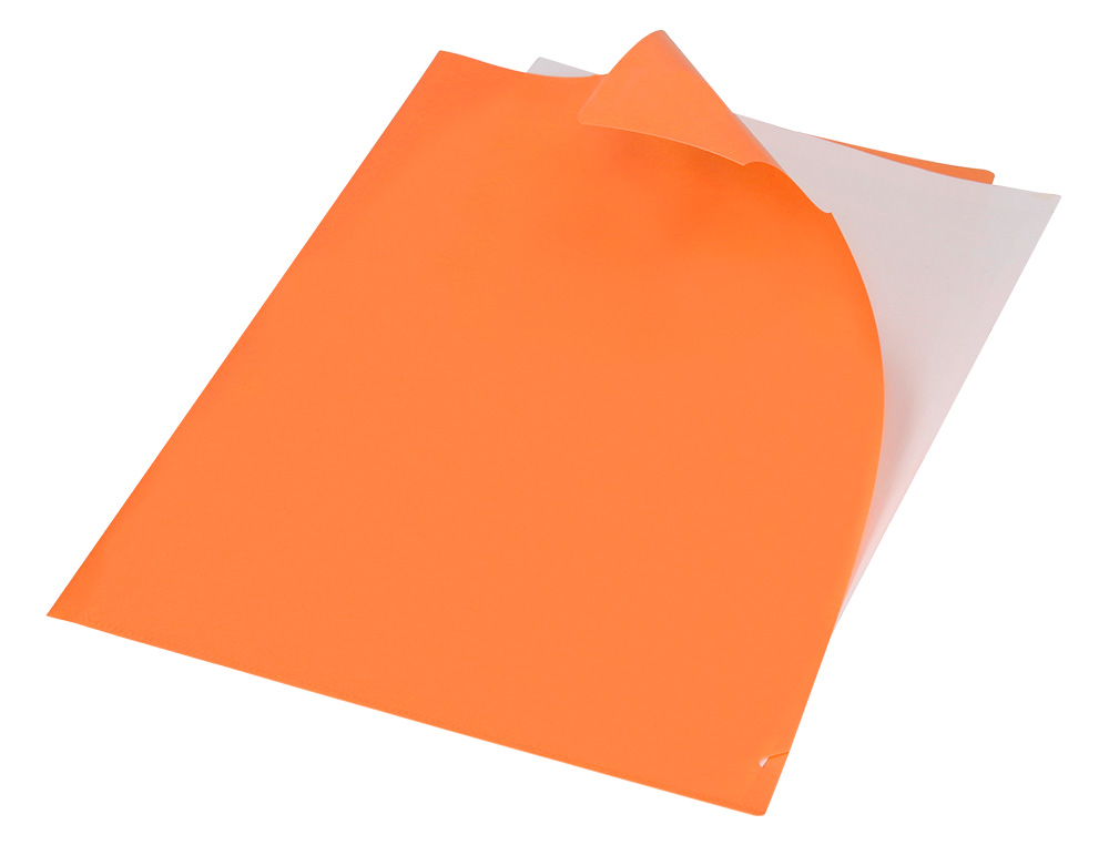 POCHETTE COIN LIDERPAPEL POLYPROPYLENE 180 MICRONS A4  210X297MM CAPACITE 20F        COLORIS ORANGE FLUO
