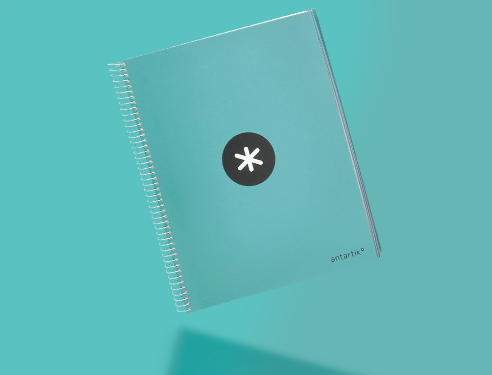 CAHIER SPIRALE ANTARTIK A4 100G COUVERTURE REMBORDEE     SEYES SANS BANDES 4 TROUS     COLORIS MENTHE
