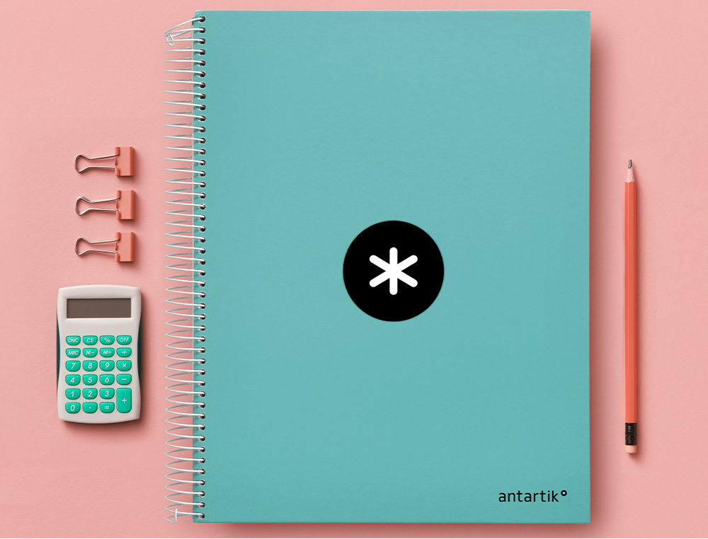 CAHIER SPIRALE ANTARTIK A4 100G COUVERTURE REMBORDEE     SEYES SANS BANDES 4 TROUS     COLORIS MENTHE