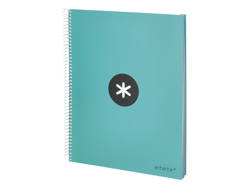 CAHIER SPIRALE ANTARTIK A4 100G COUVERTURE REMBORDEE     SEYES SANS BANDES 4 TROUS     COLORIS MENTHE