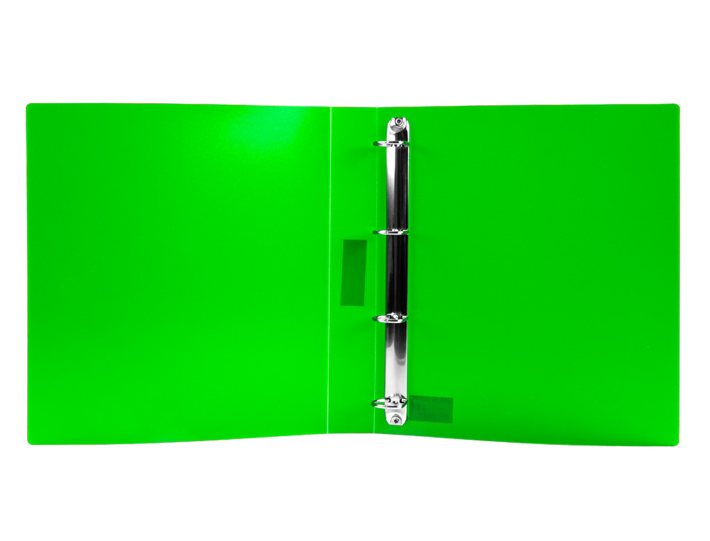 CLASSEUR LIDERPAPEL 4 ANNEAUX 25MM A4 260X315MM POLYPROPYLÈNE DOS 40MM PORTE-CARTES VISITE COLORIS VERT TRANSLUCIDE
