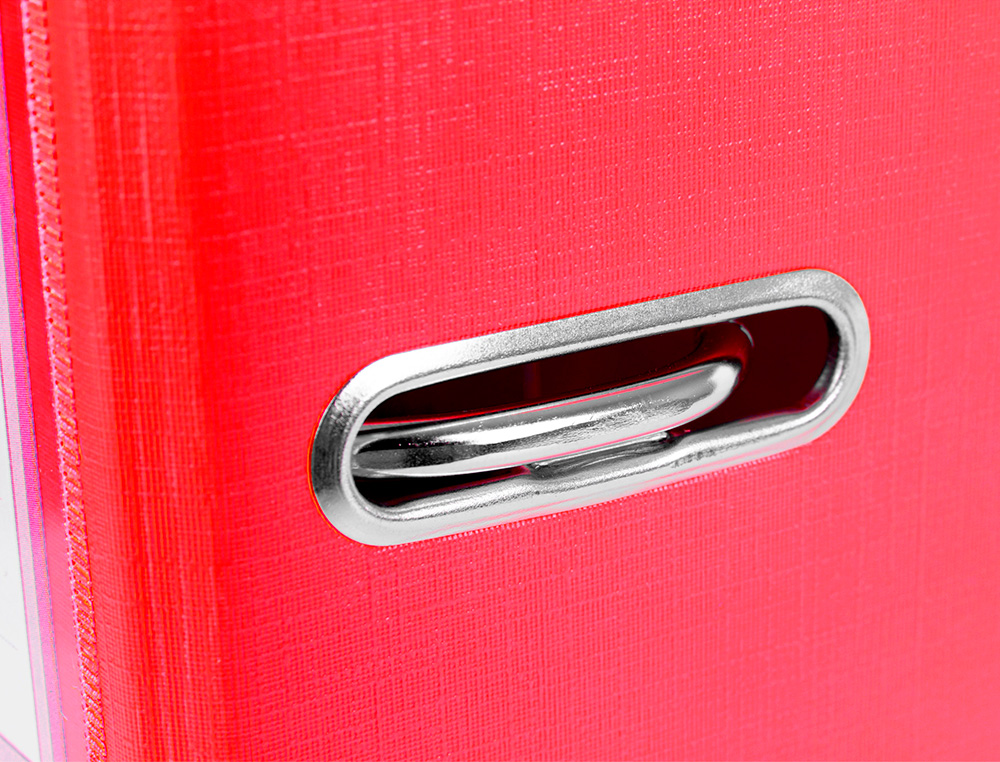 CLASSEUR LEVIER LIDERPAPEL A4 DOCUMENTA CARTON REMBORD 1,9MM DOS 75MM RADO MTALLIQUE COLORIS ROUGE
