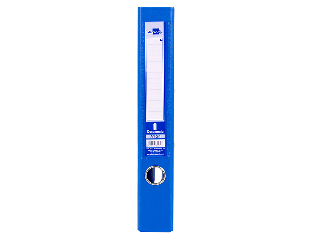 CLASSEUR LEVIER LIDERPAPEL A4 DOCUMENTA CARTON REMBORD 1,9MM DOS 52MM RADO MTALLIQUE COLORIS BLEU