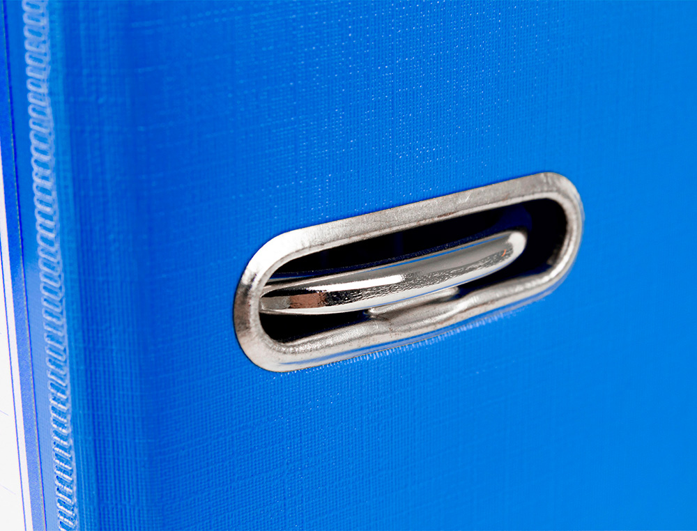 CLASSEUR LEVIER LIDERPAPEL A4 DOCUMENTA CARTON REMBORD 1,9MM DOS 52MM RADO MTALLIQUE COLORIS BLEU