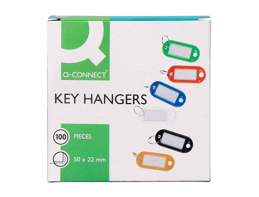 PORTE-CLS Q-CONNECT PORTE-TIQUETTE PLASTIQUE 50X22MM COLORIS ROUGE PRSENTOIR 100 UNITS