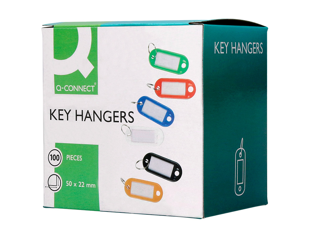 PORTE-CLS Q-CONNECT PORTE-TIQUETTE PLASTIQUE 50X22MM COLORIS ROUGE PRSENTOIR 100 UNITS