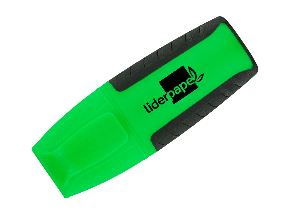 SURLIGNEUR LIDERPAPEL FLUORESCENT MINI TRACÉ 1/4MM POINTE BISEAUTÉE GRIP CAOUTCHOUC COLORIS VERT