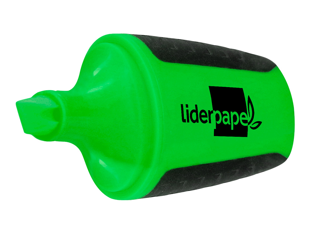 SURLIGNEUR LIDERPAPEL FLUORESCENT MINI TRACÉ 1/4MM POINTE BISEAUTÉE GRIP CAOUTCHOUC COLORIS VERT