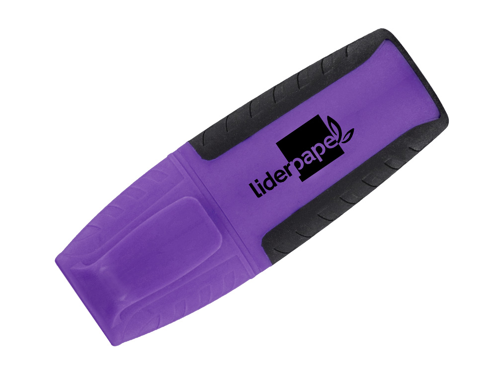 SURLIGNEUR LIDERPAPEL FLUORESCENT MINI TRACÉ 1/4MM POINTE BISEAUTÉE GRIP CAOUTCHOUC COLORIS VIOLET