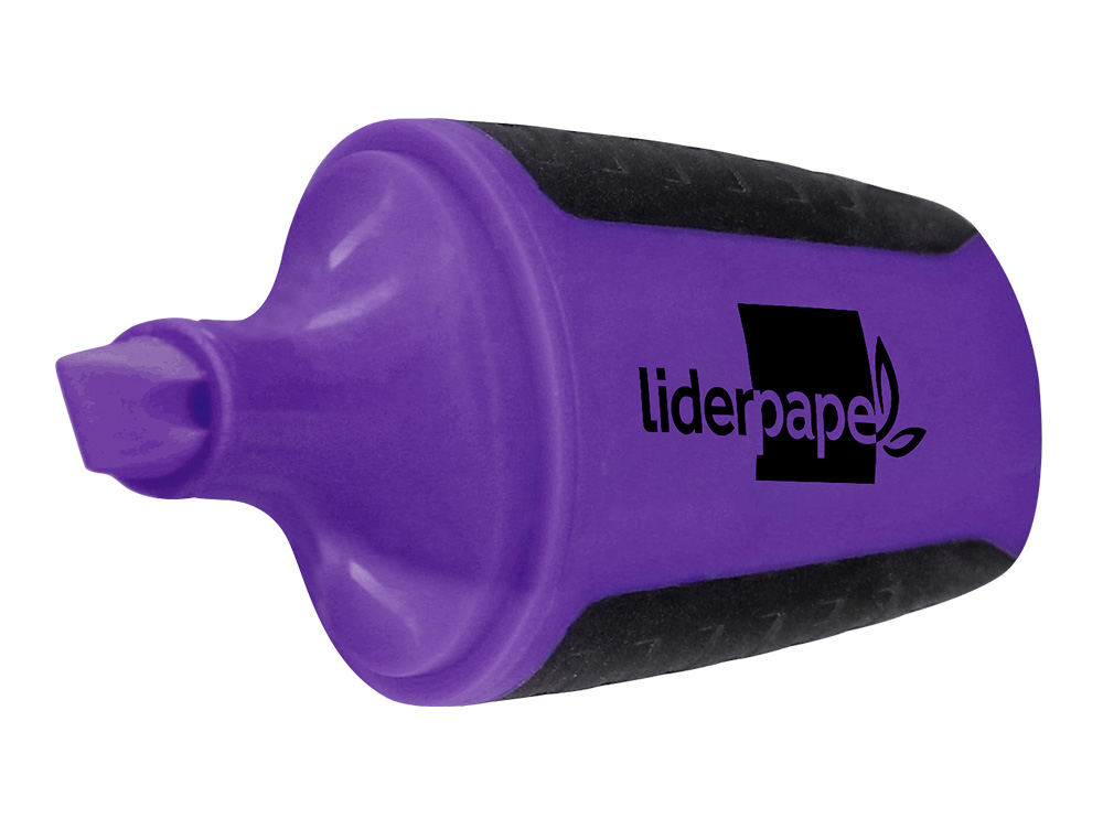 SURLIGNEUR LIDERPAPEL FLUORESCENT MINI TRACÉ 1/4MM POINTE BISEAUTÉE GRIP CAOUTCHOUC COLORIS VIOLET