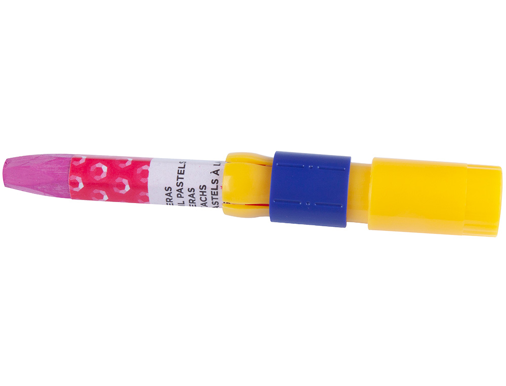 CRAYON CIRE LIDERPAPEL 75MM DIAMTRE 12MM TAILLE-CRAYONS ET PORTE-CRAYONS OFFERTS COLORIS BRILLANTS BOTE 24 UNITS