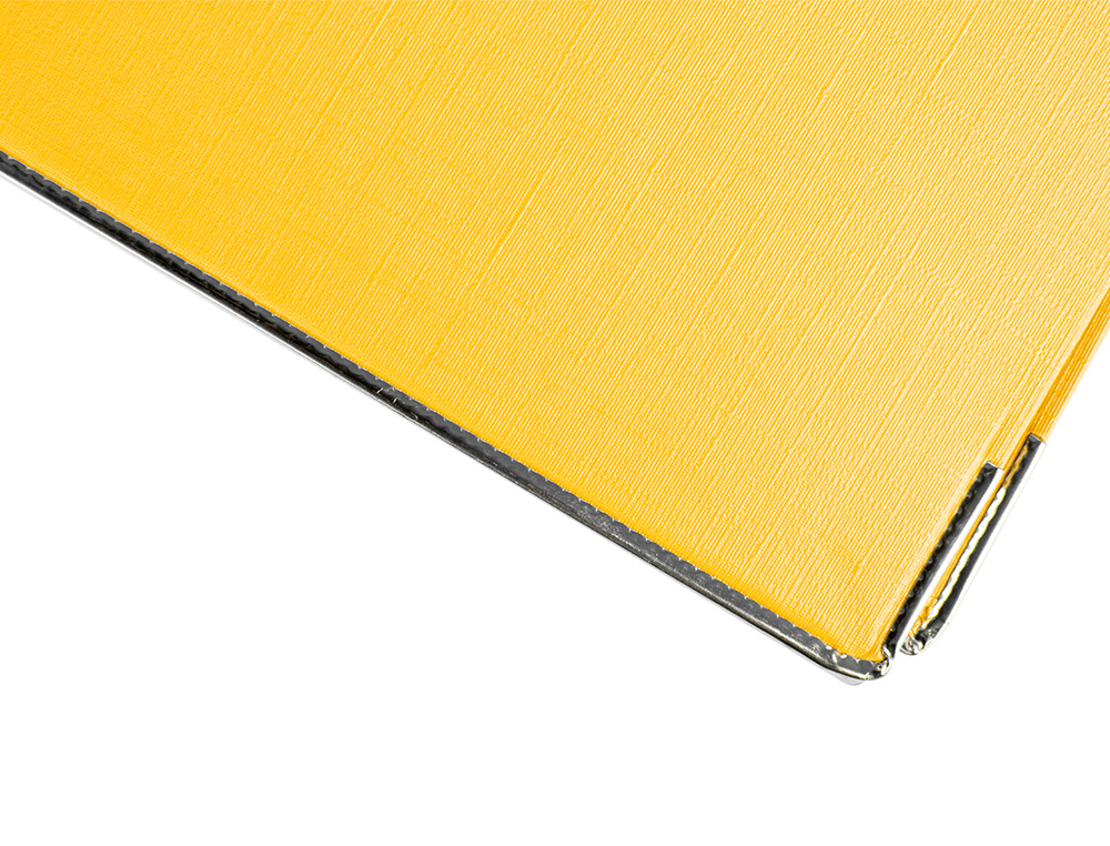 CLASSEUR LEVIER LIDERPAPEL DOCUMENTA A4+ CARTON REMBORDE DOS 75MM RADO METALLIQUE      COLORIS JAUNE