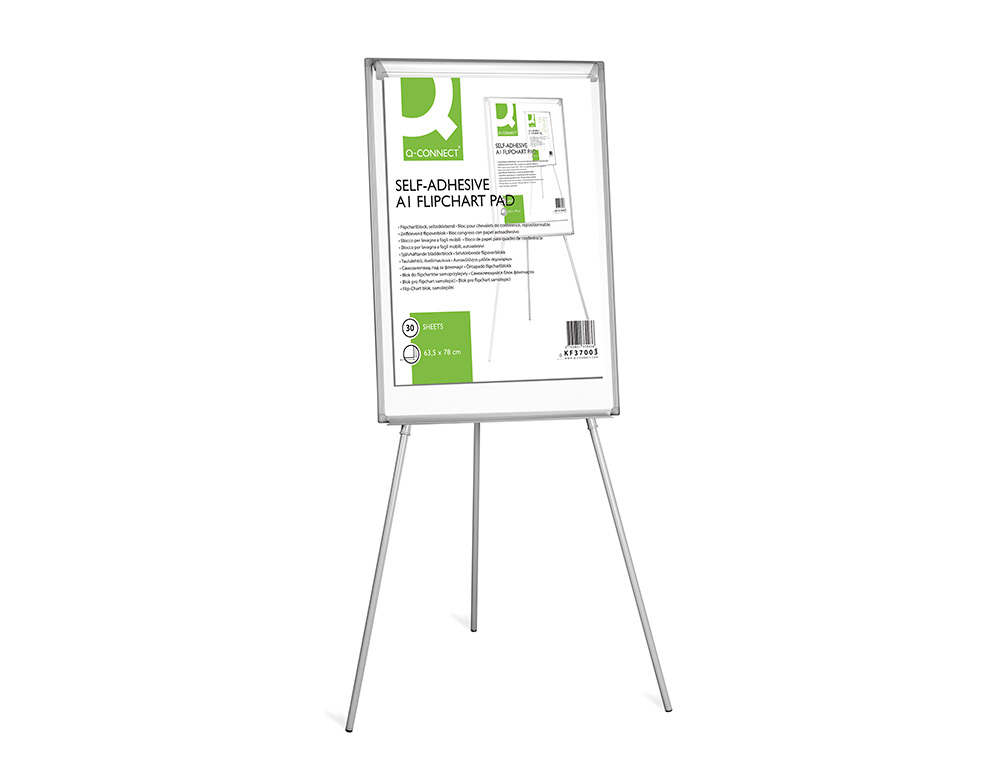 BLOC CONFÉRENCE Q-CONNECT 63.5X83CM REPOSITIONNABLE BANDE SUPÉRIEURE ADHÉSIVE 30F PAPIER 70G/M2