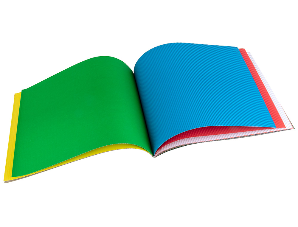 CARTON ONDULÉ LIDERPAPEL A4+ 24X31,5CM 160G/M2 COLORIS ASSORTIS BLOC 10F