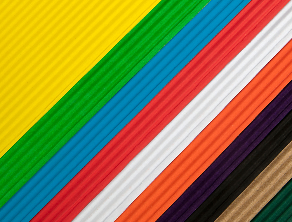 CARTON ONDULÉ LIDERPAPEL A4+ 24X31,5CM 160G/M2 COLORIS ASSORTIS BLOC 10F