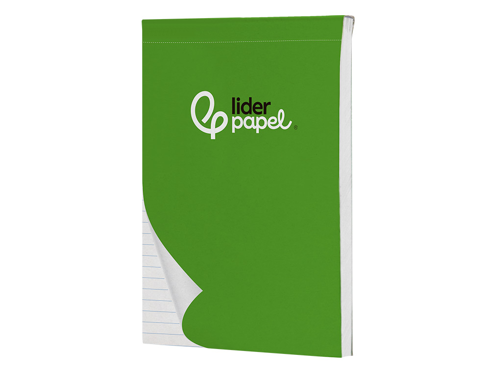 BLOC NOTES LIDERPAPEL PERFOR LIGN A5 210X148MM PAYSAGE COUVERTURE CARTON IMPRIM 250G/M2 80F 60G/M2