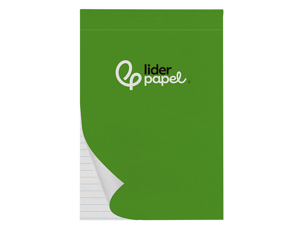 BLOC NOTES LIDERPAPEL PERFOR LIGN A5 210X148MM PAYSAGE COUVERTURE CARTON IMPRIM 250G/M2 80F 60G/M2