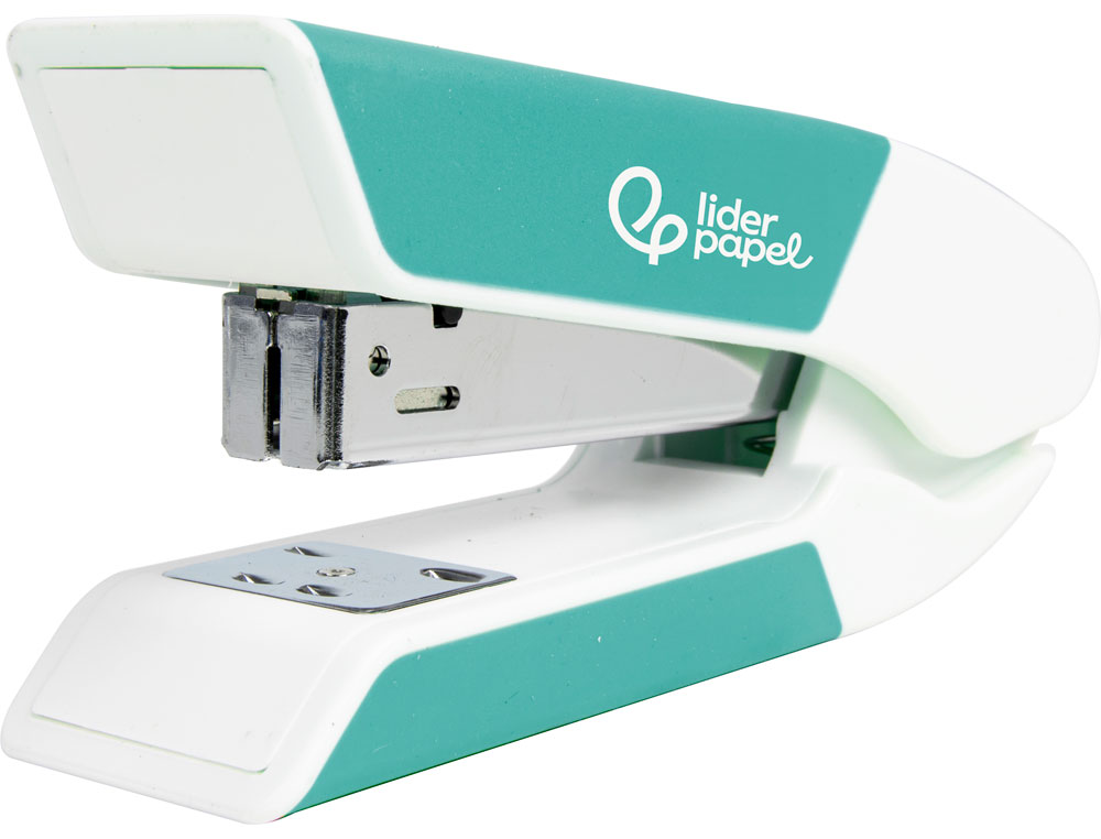 AGRAFEUSE BUREAU LIDERPAPEL 40X63X130MM 20 FEUILLES AGRAFES 26/6 COLORIS ASSORTIS GRIS    CORAIL TURQUOISE
