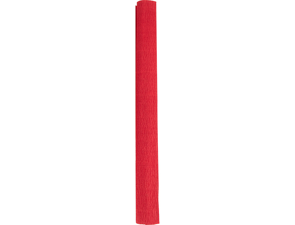 PAPIER CREPON LIDERPAPEL ROULEAU 50CMX2,5M 85GR COLORIS ROUGE