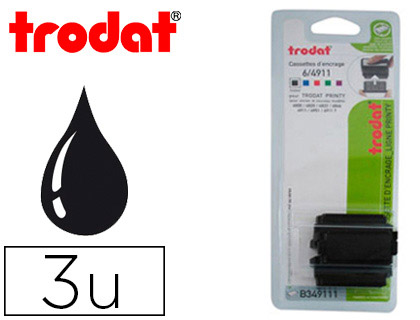 RECHARGE TAMPON TRODAT 4800/4820/4822A/4822B/4822C/4846/4911/4911T/4951 NOIR 3 UNITS