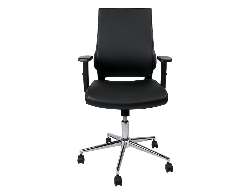 SIEGE ROTATIF Q-CONNECT ASSISE SIMILI CUIR AJUSTABLE  EN HAUTEUR 980+100X630X625MM  COLORIS NOIR