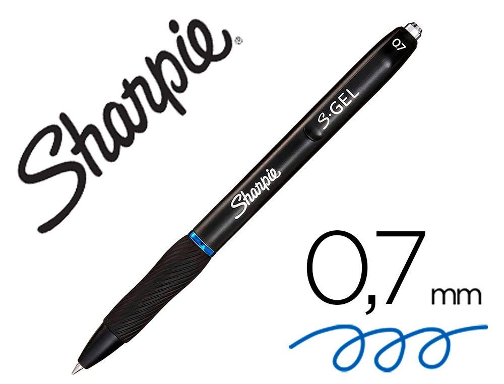 STYLO GEL SHARPIE GEL POINTE MOYENNE 0.7MM ENCRE BLEUE