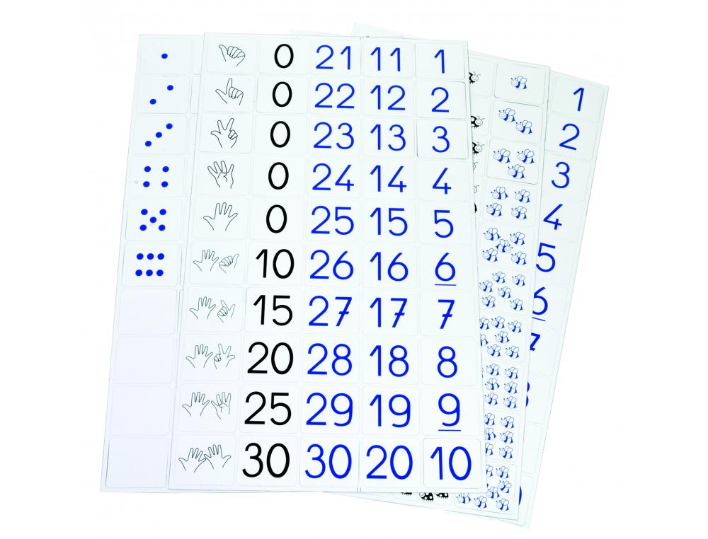 ATELIER DES CHIFFRES MAGNETIQUES SEPP ATELIER      CYCLE 1 JETONS DE 1 A 30      GRANDS FORMATS 200 PIECES
