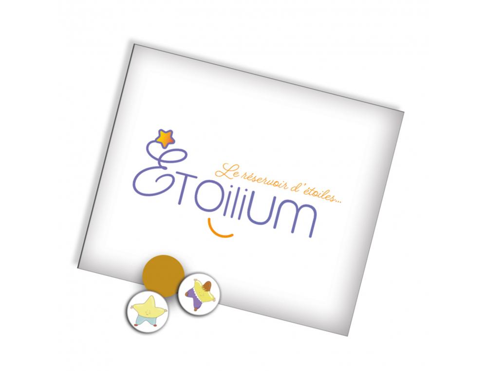 GOMMETTES ETOILITOS ETOILIUM A GRATTER SACHET DE RECHARGE  120 GOMMETTES