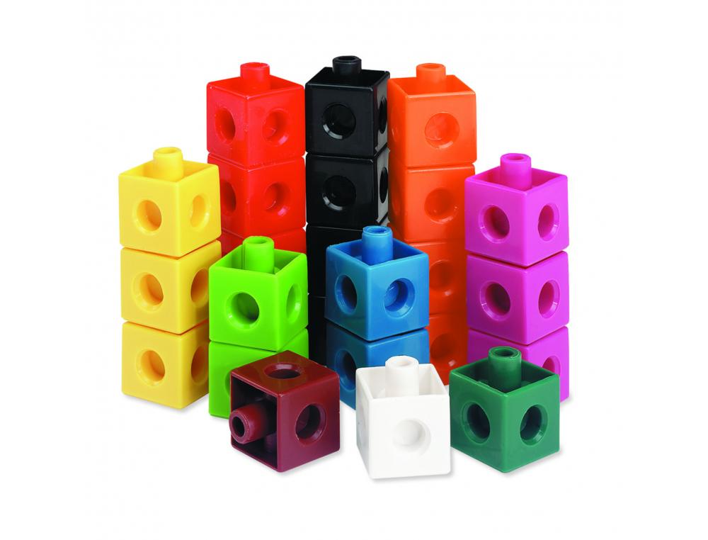 ATELIER CUBE LEARNING RESOURCES UNICUBES 2 CM       PLASTIQUE 500 CUBES A         ASSEMBLER ET 1 GUIDE