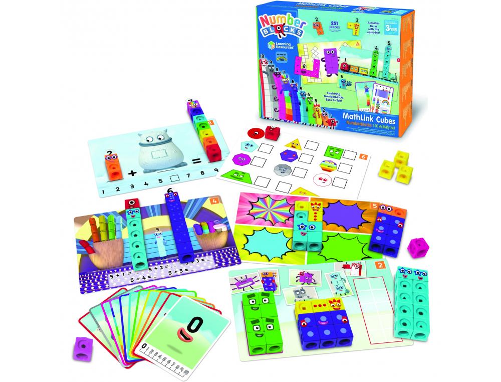 ATELIER CUBE LEARNING RESOURCES UNICUBES SET D      ACTIVITES CUBES MATHLINK      NUMBERBLOCKS 1 A 10 100 CUBES