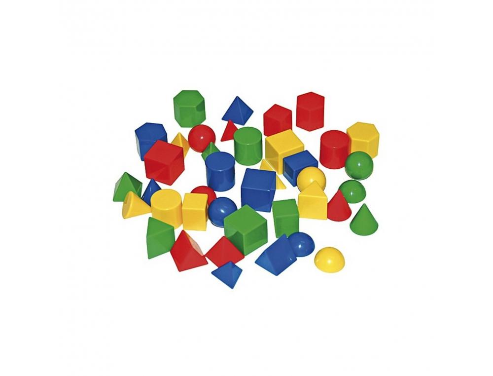 ACCESSOIRES POUR GEOMETRIE EDUPLAY FORMES GEOMETRIQUES   3D 10 FORMES DIFFERENTES 40   PIECES 4 COLORIS ASSORTIS