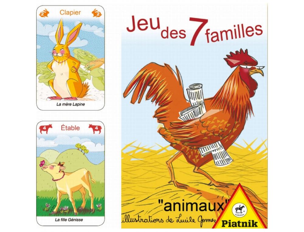 JEU DES 7 FAMILLES ANIMAUX DE LA FERME PIATNIK