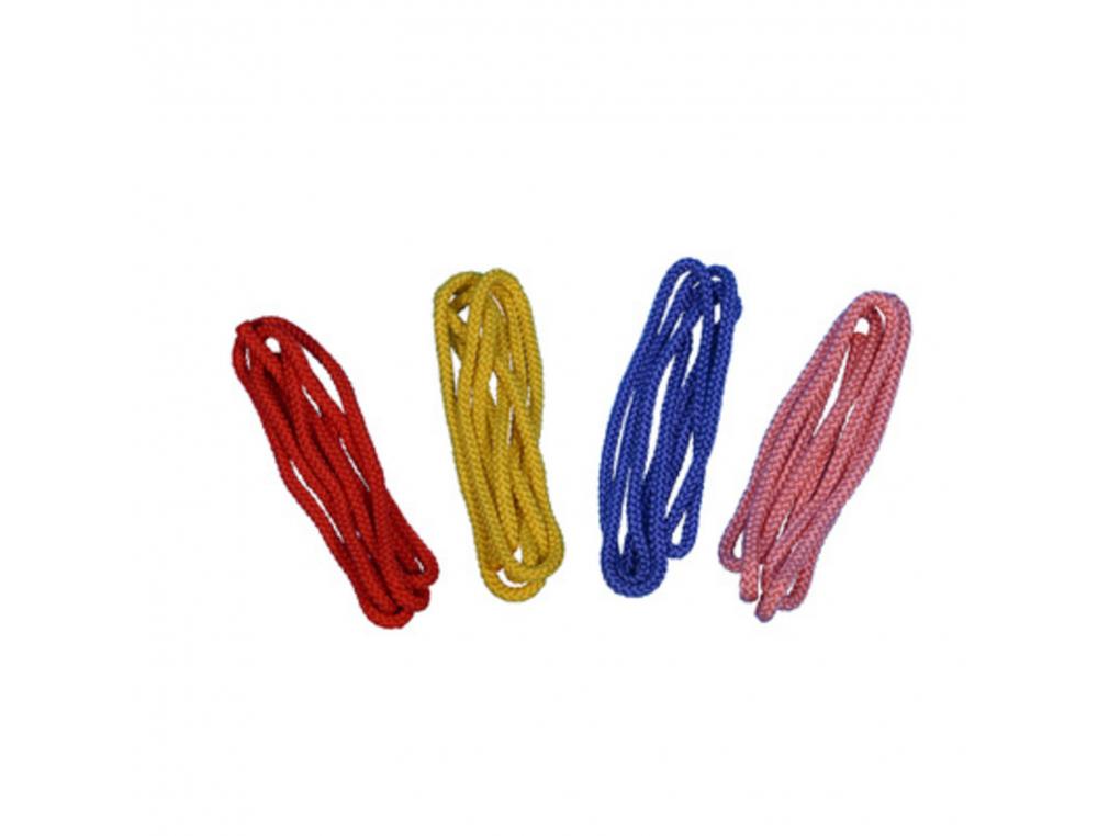 ELASTIQUES CORDES A SAUTER FIRST LOISIRS CORDES A SAUTER NYLON TRESSE EMBOUTS BRULES   LOT DE4 COLORIS ASSORTIS