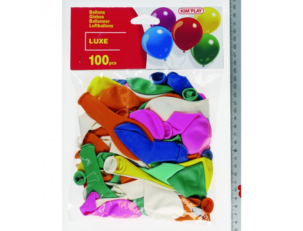 BALLON BAUDRUCHE KIM PLAY DIAMETRE 25CM COLORIS         ASSORTIS  SACHET DE 100       UNITES