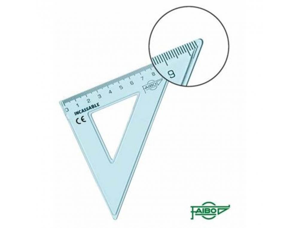 EQUERRE INCASSABLE FAIBO 45 HYPOTENUSE 16 CM