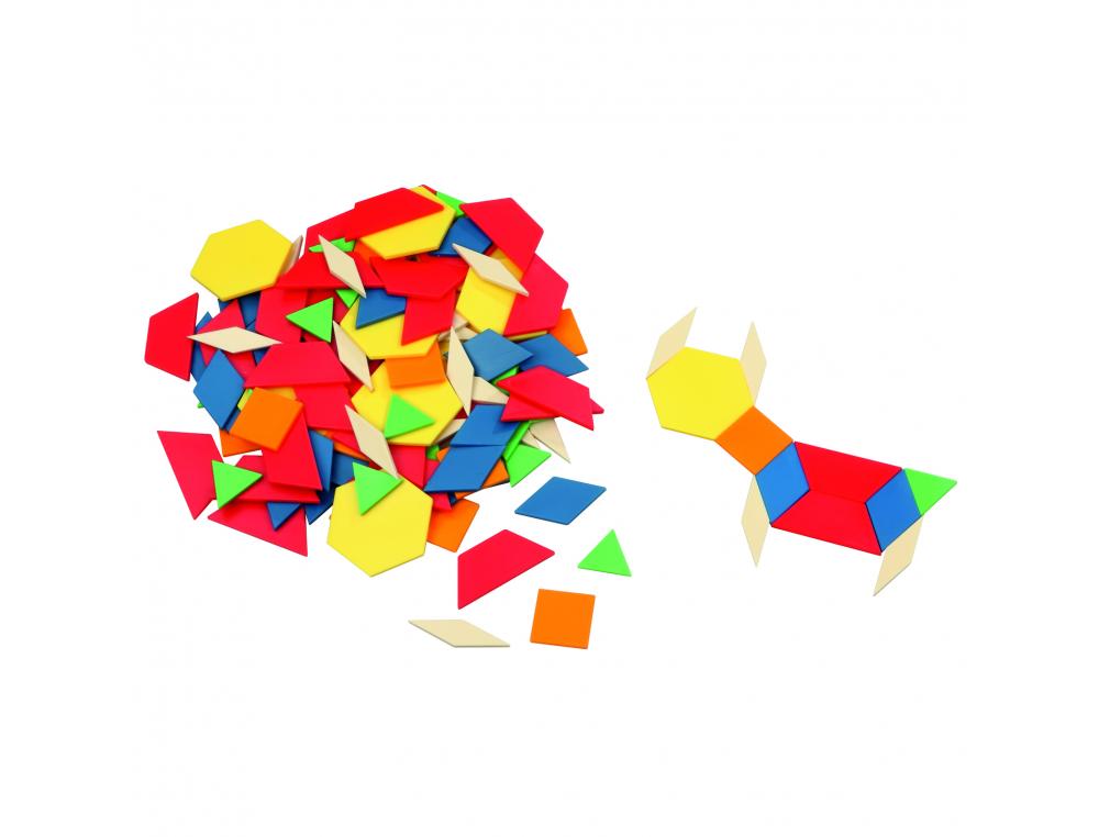 BLOCS ACTIVITES VINCO EDUCATIONAL POUR MIROIRS DE   SYMETRIE MOSAIQUES EN BOIS    250 PIECES COLORIS ASSORTIS