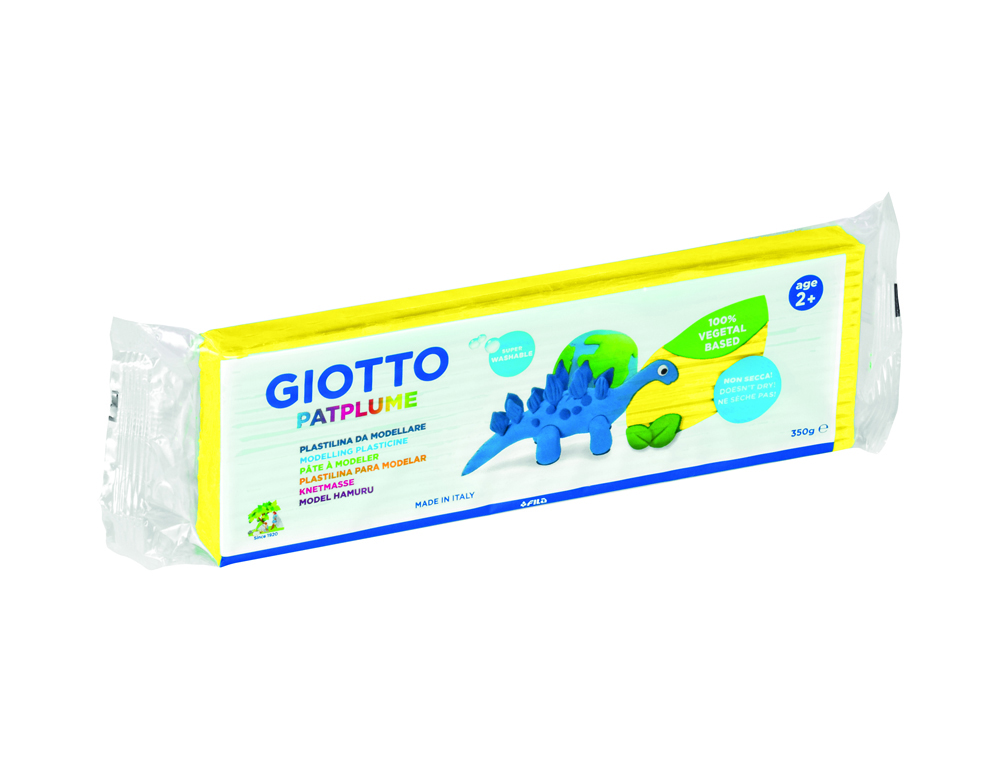 PATPLUME GIOTTO MATIERE VEGETALE SOUPLE NE SECHE PAS  PAIN PREDECOUPE 350G COLORIS  JAUNE