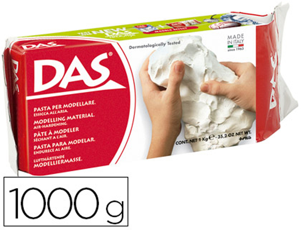 PATE A MODELER DAS AUTO DURCISSANTE 1KG COLORIS BLANC