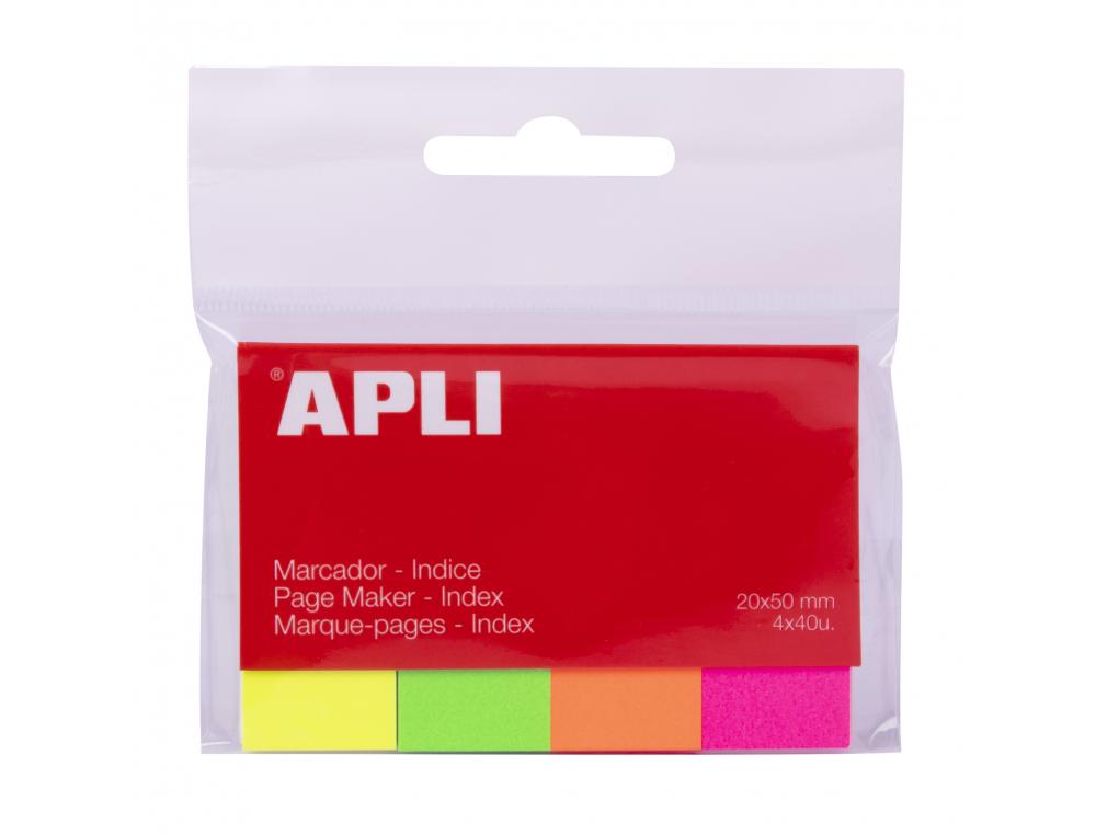 INDEX APLI PAPIER 20X50MM COLORIS ASSORTIS 160 UNITES