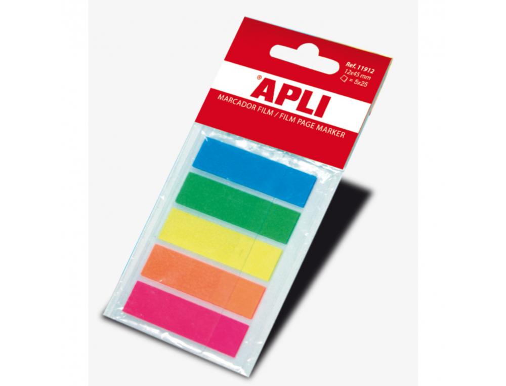 INDEX APLI FILM 12X45MM COLORIS ASSORTIS 125 UNITES