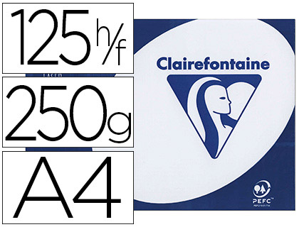 PAPIER CLAIREFONTAINE CLAIRALFA EXTRA BLANC A4 250G/M2 BLANCHEUR 170 OPACIT 93 RIGIDIT 135 TOUCHER SATIN 125 FEUILLES