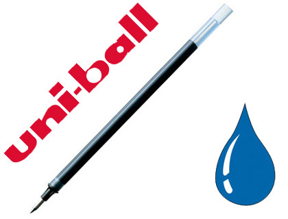 RECHARGE ROLLER UNIBALL UM153 ENCRE GEL SIGNO BROAD UMR10 B SUPER INK SYSTME DOUBLE BILLE POINTE LARGE 1MM COULEUR BLEU