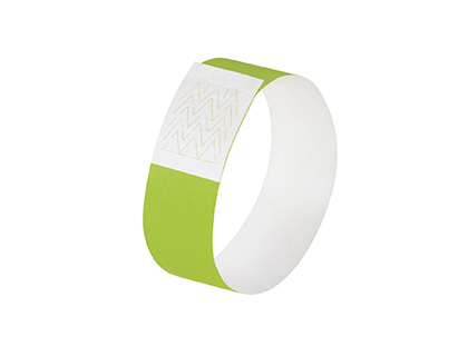 BRACELET IDENTIFICATION COLORIS VERT FLUORESCENT BOTE 120U