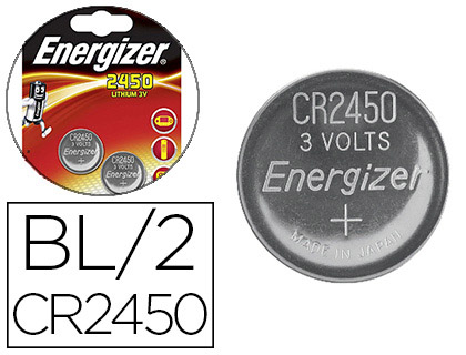 PILE ENERGIZER MINIATURE APPAREILS LECTRONIQUES I.C.E. CR2450 3V BLISTER 2 UNITS